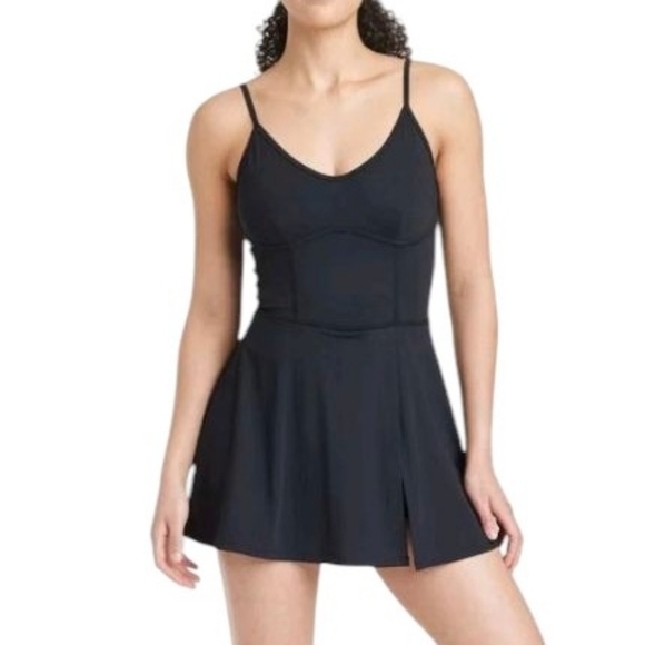 JoyLab Black Corset Active Wear Mini Dress | Size L - Picture 1 of 7